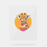 Giraffe With Cupcake