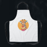 Giraffe With Cupcake   Apron<br><div class="desc">Giraffe With Cupcake</div>