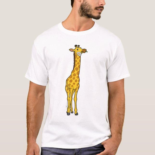 Giraffe with Daisy T-Shirt (Front)