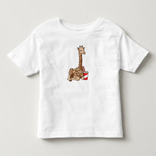 Giraffe with Drink Toddler T-Shirt