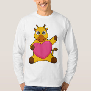 Giraffe with Heart T-Shirt