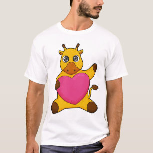 Giraffe with Heart T-Shirt