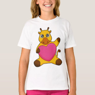 Giraffe with Heart T-Shirt