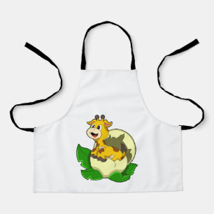 Giraffe with Leaf & Egg Apron