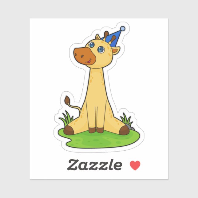 Giraffe with Party hat (Sheet)