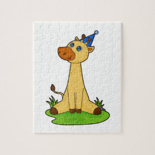 Giraffe with Party hat Jigsaw Puzzle