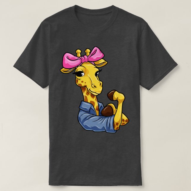 Giraffe with Ribbon 1 T-Shirt (Design Front)