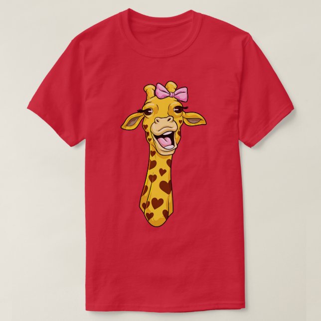 Giraffe with Ribbon 2 T-Shirt (Design Front)
