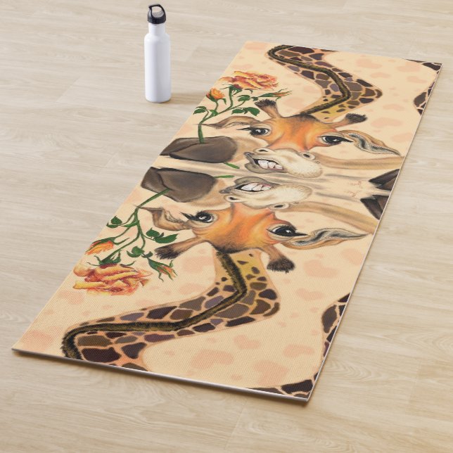 Giraffe with Rose Yoga Mat Gentleman (In Situ)