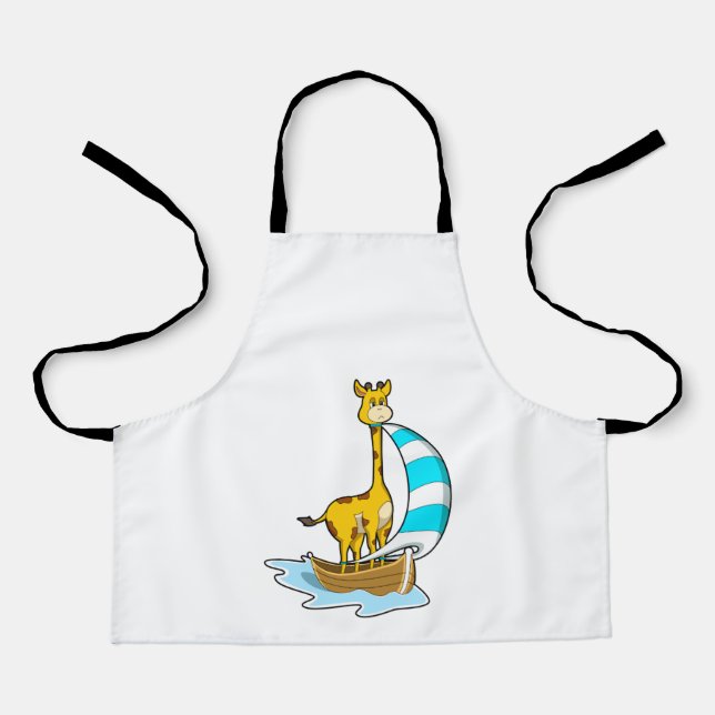 Giraffe with Sailing boat Apron (Front)