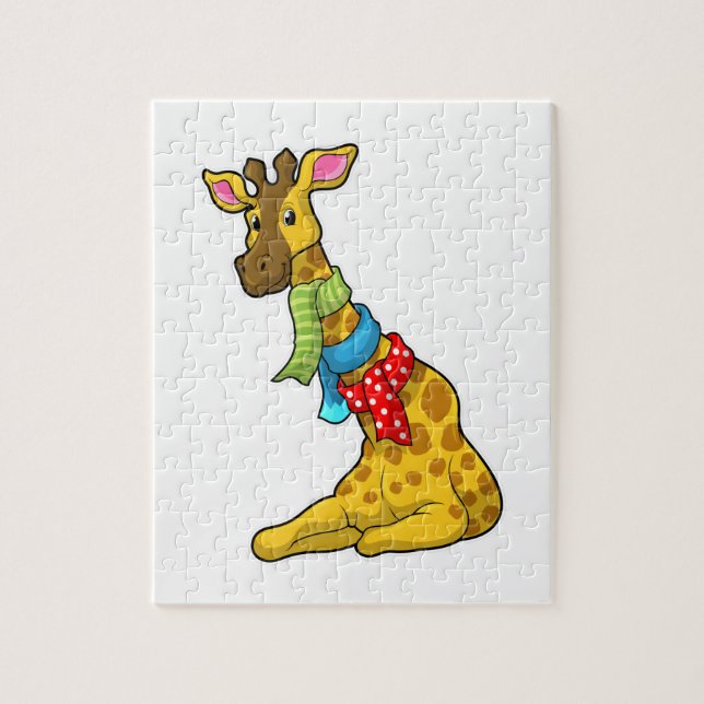 Giraffe with Scarf Jigsaw Puzzle (Vertical)