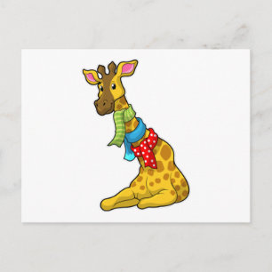Giraffe with Scarf Postcard