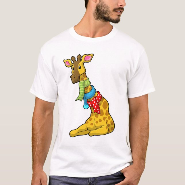 Giraffe with Scarf T-Shirt (Front)