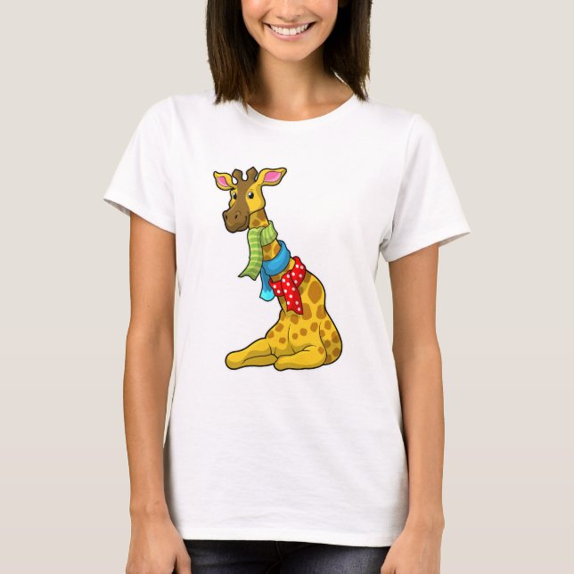 Giraffe with Scarf T-Shirt (Front)
