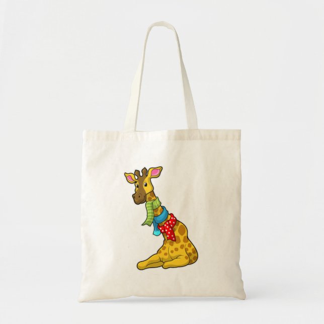 Giraffe with Scarf Tote Bag (Front)