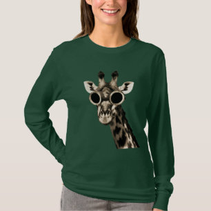 Giraffe With Steampunk Sunglasses Goggles T-Shirt