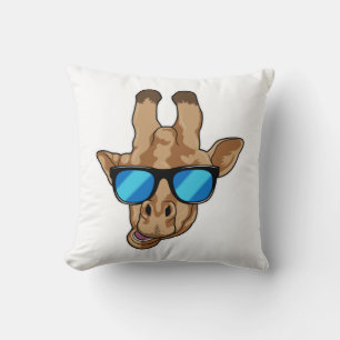 Giraffe with Sunglasses Cushion