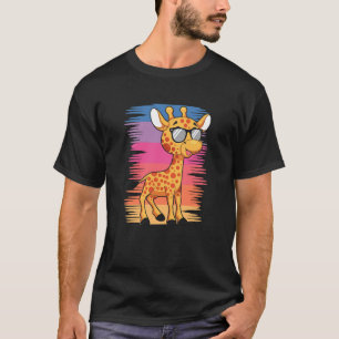Giraffe with Sunglasses Cute Animal for Men Women T-Shirt