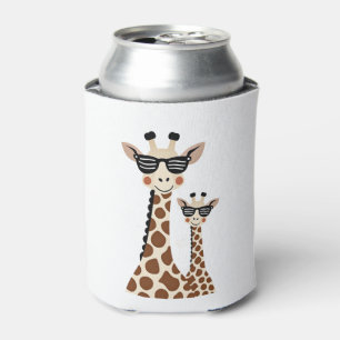 Giraffe with Sunglasses Jungle Safari Animal Giraf Can Cooler