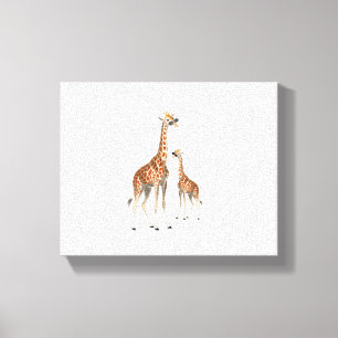 Giraffe with Sunglasses Jungle Safari Animal Giraf Canvas Print