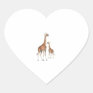 Giraffe with Sunglasses Jungle Safari Animal Giraf Heart Sticker
