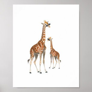 Giraffe with Sunglasses Jungle Safari Animal Giraf Poster