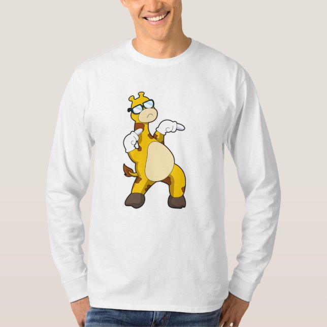 Giraffe with Sunglasses T-Shirt (Front)