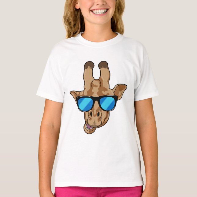 Giraffe with Sunglasses T-Shirt (Front)