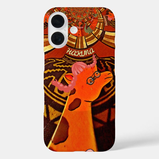 Giraffe with two ponytails art Case-Mate iPhone case (Back)