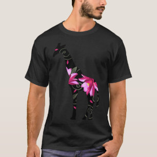 Giraffe Woman With Flowers Essential T-Shirt
