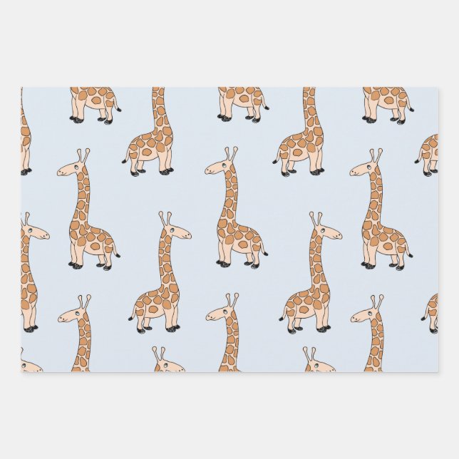 Giraffe  wrapping paper sheet (Front)