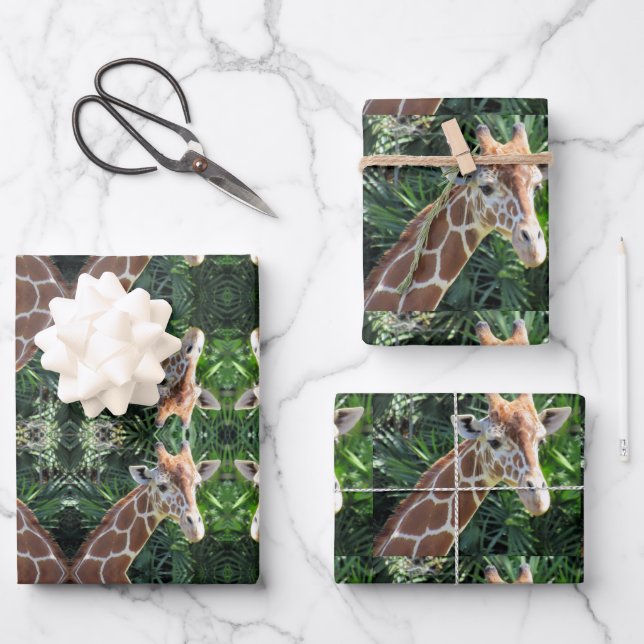 Giraffe Wrapping Paper Sheets (Front)