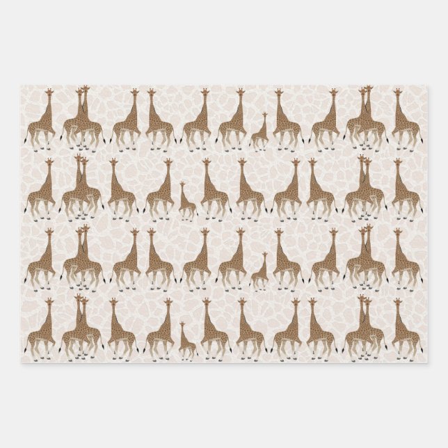 Giraffe Wrapping Paper Sheets (Front)
