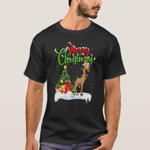Giraffe Xmas Decorations Santa Giraffe Christmas T-Shirt