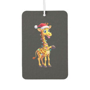 Giraffe Xmas Lighting Funny Santa Giraffe Christma Car Air Freshener