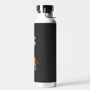 Giraffe Xmas Lighting Funny Santa Giraffe Christma Water Bottle