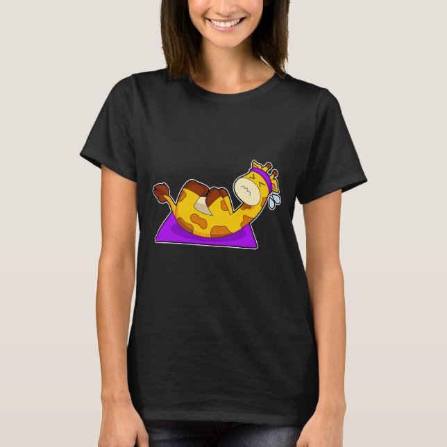 Giraffe Yoga Meditation Gymnastics T-Shirt (Front)