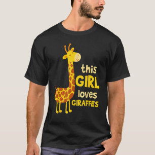 Giraffe Zoo Safari Animal This Girl Funny Gift T-Shirt