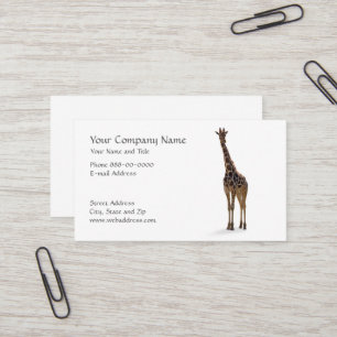 Giraffe Zoologist Business Card