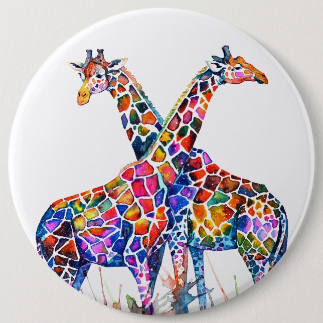 Giraffes 6 Cm Round Badge (Front)