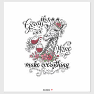 Giraffes And Wine Vintage Engraving Shirt Design_1