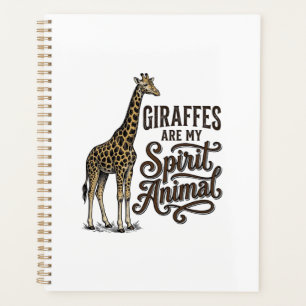 Giraffes Are My Spirit Animal Vintage Shirt Design Planner