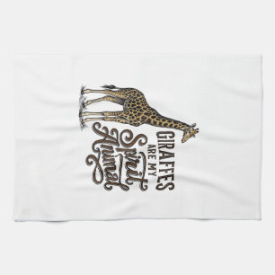 Giraffes Are My Spirit Animal Vintage Shirt Design Tea Towel