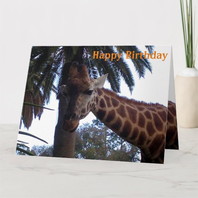 Giraffes Are So Pretty, Jumbo Birthday Card, Card (Front)