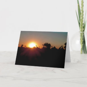 GIRAFFES AT SUNSET CARD