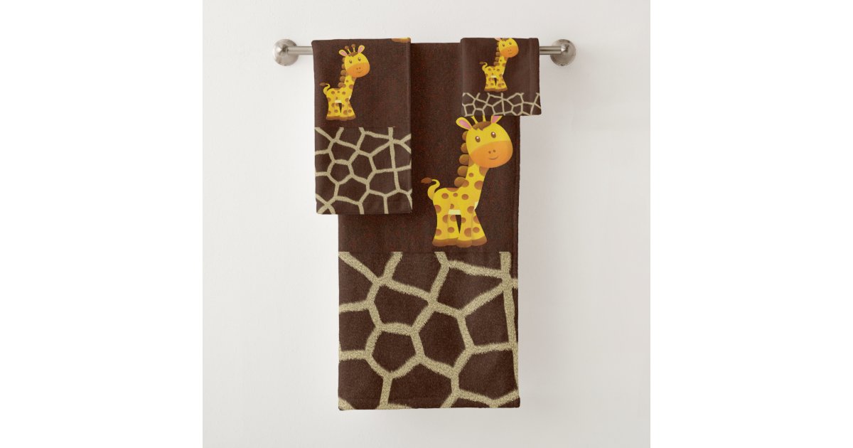 Giraffes Bathroom Towel Set Zazzle
