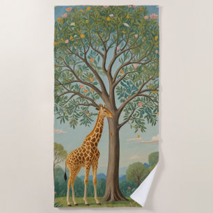 Giraffe's Canopy Beach Towel