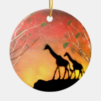 Giraffes Ceramic Tree Decoration
