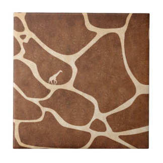 Giraffes! exotic animal print design! tile