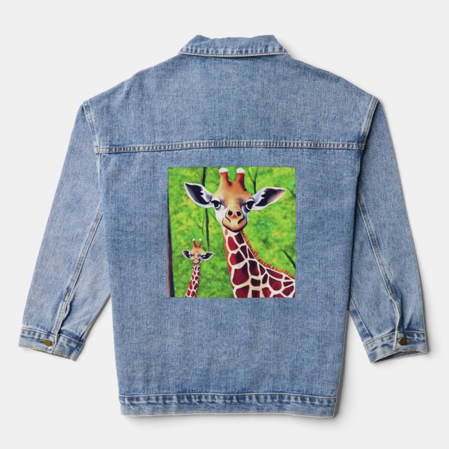 Giraffe's eye denim jacket (Back)